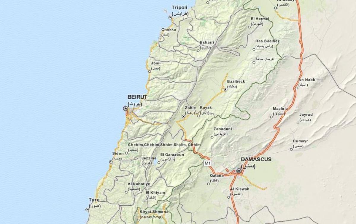 anzeigen von gps-Karten-Libanon