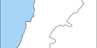 Leere Karte des Libanon